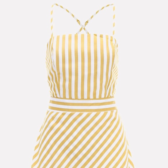 Yellow Striped Summer Dress (S) - Picture 6 of 12